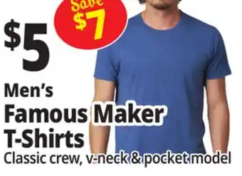 Ocean State Job Lot Men's Famous Maker T-Shirts offer
