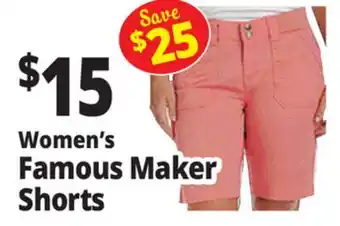 Ocean State Job Lot Women's Famous Maker Shorts offer