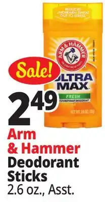 Ocean State Job Lot Arm & Hammer Deodorant Sticks offer