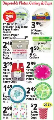 Ocean State Job Lot Disposable Plates, Cutlery & Cups offer