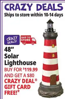 Ocean State Job Lot 48 Solar Lighthouse offer
