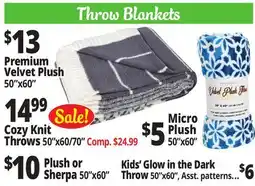 Ocean State Job Lot Throw Blankets offer