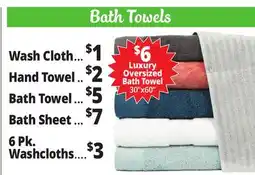 Ocean State Job Lot bath towels offer
