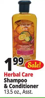 Ocean State Job Lot Herbal Care Shampoo & Conditioner offer