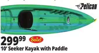 Ocean State Job Lot Pelican Seeker 100X Kayak w/ Paddle offer