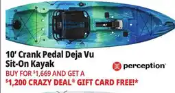 Ocean State Job Lot Perception Crank 10.0 Recreational Pedal Kayak Deja Vu offer