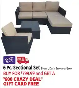 Ocean State Job Lot 6 Pc. Sectional Set offer