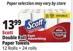 Ocean State Job Lot Scott Double Roll Paper Towels offer
