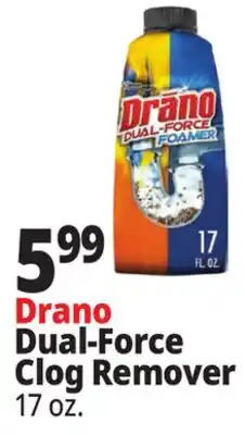 Ocean State Job Lot Drano Dual-Force Clog Remover offer