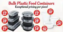 Ocean State Job Lot Bulk Plastic Food Containers offer