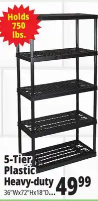 Ocean State Job Lot Maxit 4-Tier Plastic Shelving Unit 48 offer