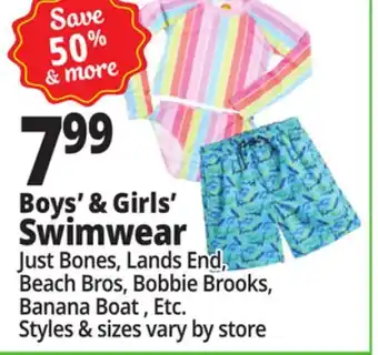 Ocean State Job Lot Boys' & Girls' Swimwear offer