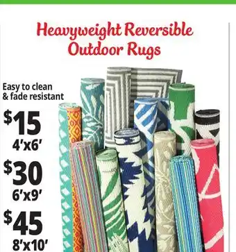 Ocean State Job Lot Heavy Reversable Outdoor Rugs offer