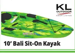 Ocean State Job Lot KL Outdoor Bali 10' Kayak Citrus offer