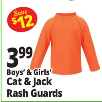 Ocean State Job Lot Boys' & Girls' Cat & Jack Rash Guards offer