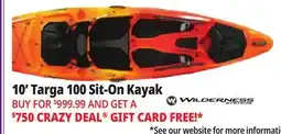 Ocean State Job Lot Wilderness Systems Targa 100 Sit-On-Top Recreational Kayak Mango offer