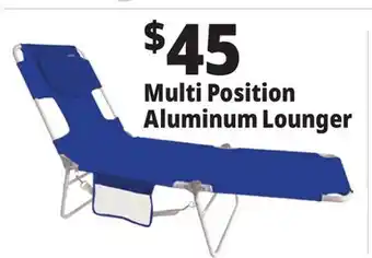 Ocean State Job Lot Multi Position Aluminum Lounger offer