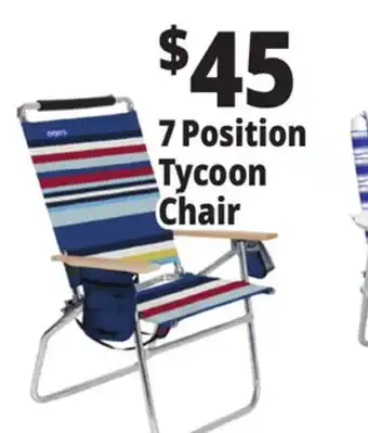 Ocean State Job Lot 7-Position Copa Hi-Back Big Tycoon Beach Chair offer