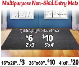 Ocean State Job Lot Multipurpose Non-Skid Entry Mats offer