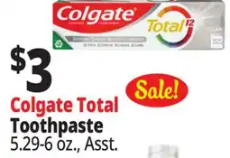 Ocean State Job Lot Colgate Total Toothpaste offer