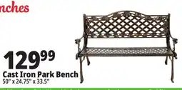 Ocean State Job Lot Cast Iron Park Bench offer