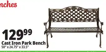 Ocean State Job Lot Cast Iron Park Bench offer