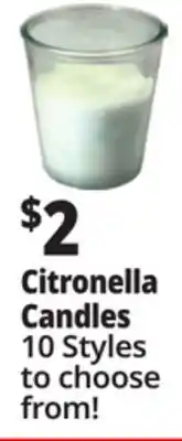 Ocean State Job Lot Citronella Candles offer