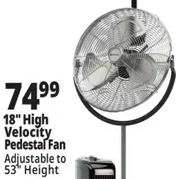 Ocean State Job Lot Penguin High Velocity Pedestal Fan 18 offer