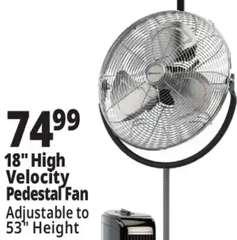 Ocean State Job Lot Penguin High Velocity Pedestal Fan 18 offer