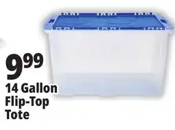 Ocean State Job Lot Gracious Living Clear Tote with Flip Top Lid 14 Gal offer