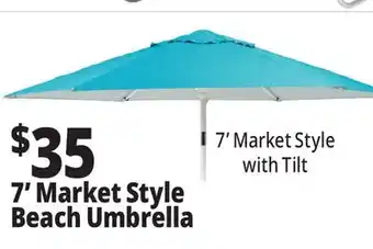 Ocean State Job Lot 7' Market Style Beach Umbrella offer