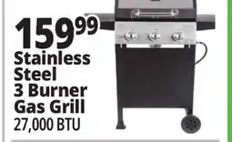 Ocean State Job Lot Stainless Steel 3 Burner Gas Grill offer