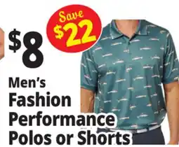 Ocean State Job Lot Men's Fashion Performance Polos or Shorts offer