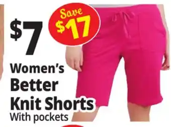 Ocean State Job Lot Women's Better Knit Shorts offer