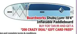Ocean State Job Lot BOARDWORKS Shubu Lunr 10'4 Inflatable Paddle Board Blue/Gray offer