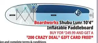 Ocean State Job Lot BOARDWORKS Shubu Lunr 10'4 Inflatable Paddle Board Blue/Gray offer