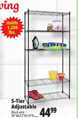 Ocean State Job Lot 5-Tier Household Wire Shelving offer