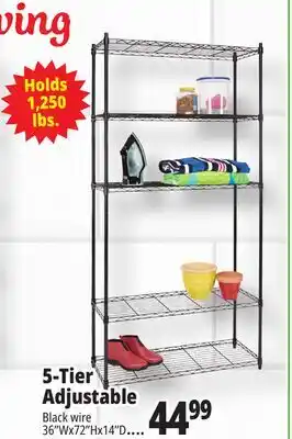 Ocean State Job Lot 5-Tier Household Wire Shelving offer