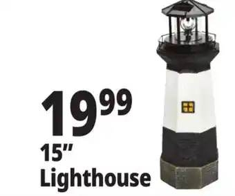 Ocean State Job Lot Solar Lighthouse with Rotating LED Light 15 offer