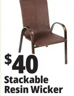 Ocean State Job Lot Outdoor Living Accents Resin Wicker Stackable Chair offer
