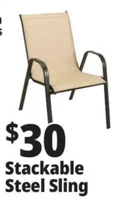 Ocean State Job Lot Steel Stacking Sling Chair offer