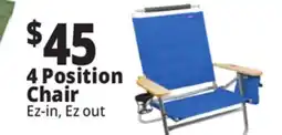 Ocean State Job Lot 4-Position Copa High Back Beach Chair offer