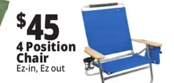 Ocean State Job Lot 4-Position Copa High Back Beach Chair offer