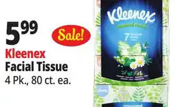 Ocean State Job Lot Kleenex Natural Fresh Unscented Tissues 4 Pack offer