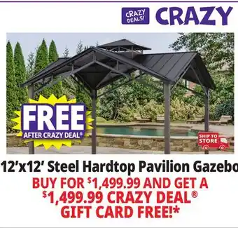 Ocean State Job Lot 12' x 12' Steel Hardtop Pavilion offer