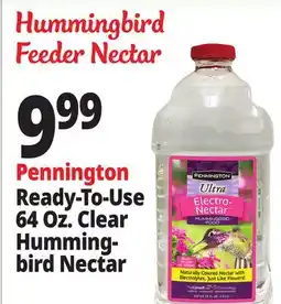 Ocean State Job Lot Pennington Ultra Electro-Nectar Hummingbird Food 64 oz offer