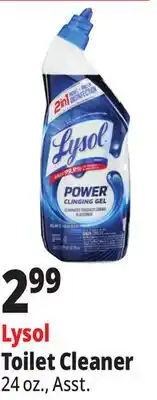 Ocean State Job Lot Lysol 2-In-1 Disinfecting Toilet Bowl + Brush Power Cleaning Gel 24 oz offer