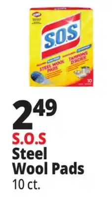 Ocean State Job Lot Clorox S.O.S Steel Wool Pads 10 Count offer
