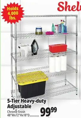 Ocean State Job Lot Method Storage Systems 5-Tier Heavy-Duty Rivet Shelving Unit 48 x 71 offer