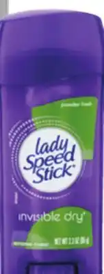 Ocean State Job Lot Lady Speed Stick Shower Fresh Invisible Dry Antiperspirant Deodorant 2.3 oz offer